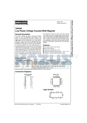 100336QI datasheet - Low Power 4-Stage Counter/Shift Register
