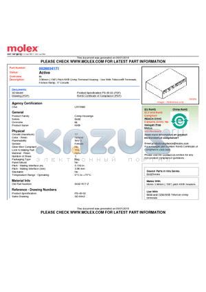 0026034171 datasheet - 3.96mm (.156