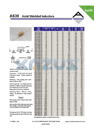 AS30-103K-RC datasheet - Axial Shielded Inductors