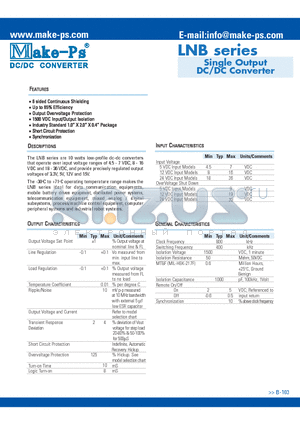1003S24LNB datasheet - Single Output DC/DC Converter