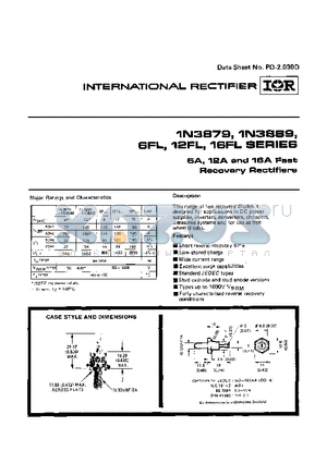 1N3881R datasheet - 6A, 12A AND 16A FAST RECOVERY RECTIFIERS