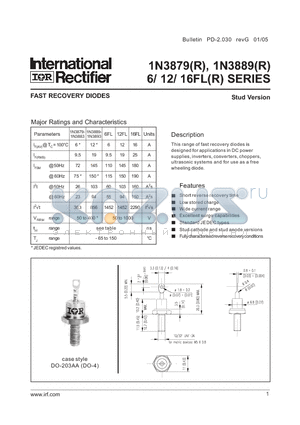 1N3889 datasheet - FAST RECOVERY DIODES