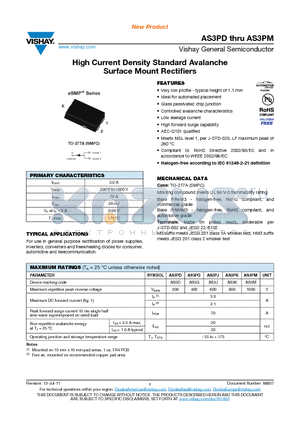 AS3PJ datasheet - High Current Density Standard Avalanche