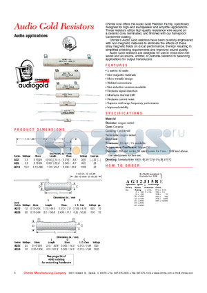 AG10F15RE datasheet - Audio applications