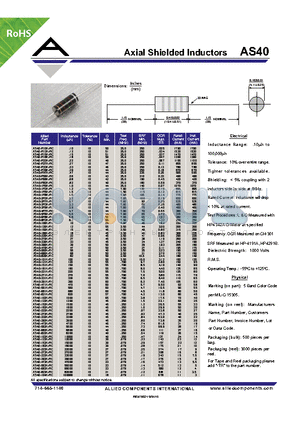 AS40-100K-RC datasheet - Axial Shielded Inductors