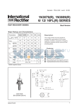 1N3879R datasheet - FAST RECOVERY DIODES