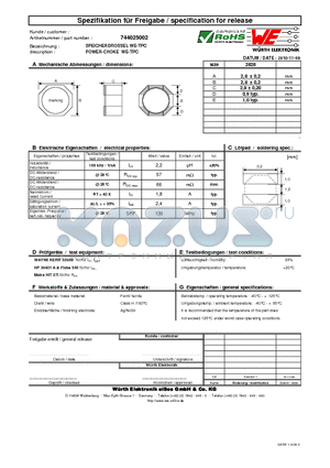 744025002_12 datasheet - Spezifikation fr Freigabe / specification for release