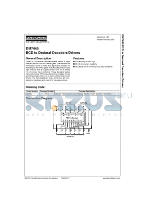 7445 datasheet - BCD to Decimal Decoders/Drivers