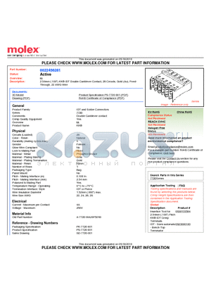 A-7720-WA28F501B datasheet - 2.54mm (.100