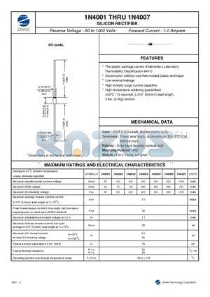 1N4006 datasheet - SILICON RECTIFIER