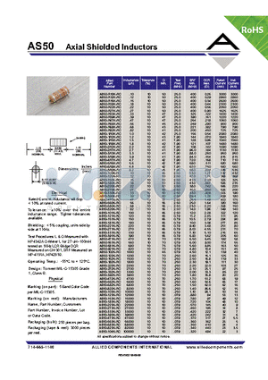 AS50-120K-RC datasheet - Axial Shielded Inductors