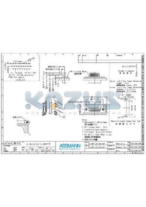 A-HDF-26-AA-WP datasheet - D-SUB,HD,HD-26PFFP