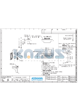 A-HDF-26-LL-WP datasheet - D-SUB,HD,HD-26PFFS