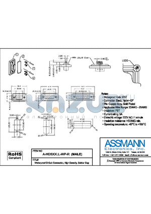 A-HDS26LL-WP-R datasheet - WATERPROOF D-SUB CONNECTOR