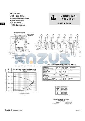 100C1094-6 datasheet - SP7T RELAY