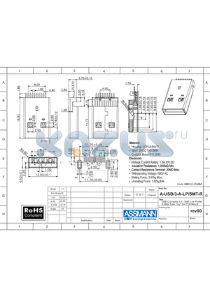 A-USB-3-A-LP-SMT-R datasheet - USB Connector 3.0