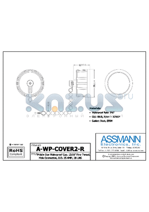 A-WP-COVER2-R datasheet - MIDDLE SIZE WATERPROOF CAP