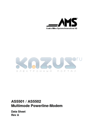 AS5501 datasheet - Multimode Powerline-Modem