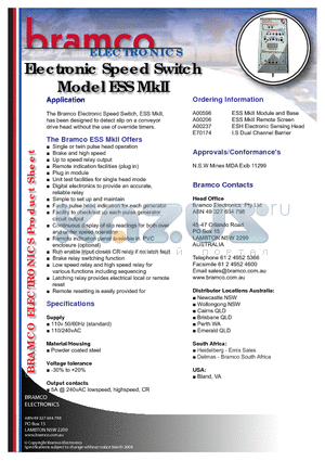 A00596 datasheet - Electronic Speed Switch