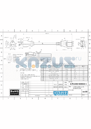 A-PC2302-030026-1 datasheet - 5-15P TO 320C13