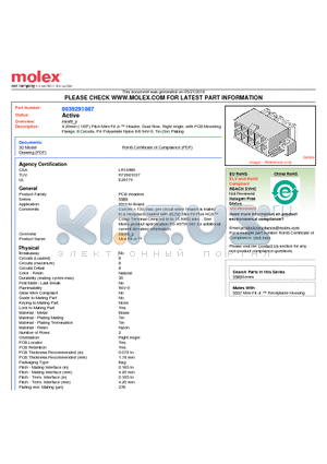 0039291087 datasheet - 4.20mm (.165