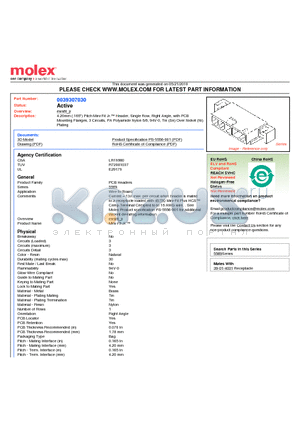 0039307030 datasheet - 4.20mm (.165