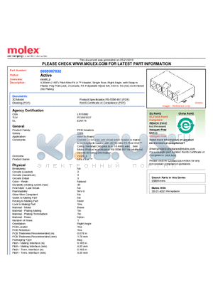 0039307032 datasheet - 4.20mm (.165