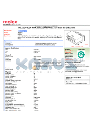 0039307206 datasheet - 4.20mm (.165