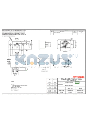 744W-00-03 datasheet - AC RECEPTACLE