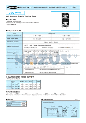 100USC6800M35X50 datasheet - LARGE CAN TYPE ALUMINUM ELECTROLYTIC CAPACITORS