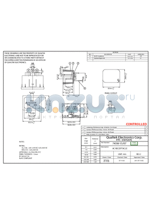 745W-15-07 datasheet - AC RECEPTACLE