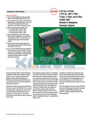 74649-2501 datasheet - 2.00 by 2.25mm (.079 by .089