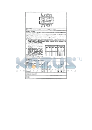 7490 datasheet - Package Contains a Divide-by-Two and a Divide-by-Five Counter