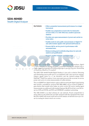 1013-00-0005 datasheet - Stealth Digital Analyzer