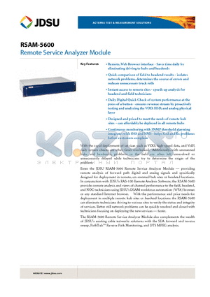 1019-00-1455 datasheet - Remote Service Analyzer Module