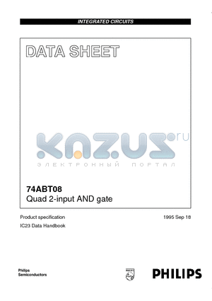 74ABT08D datasheet - Quad 2-input AND gate
