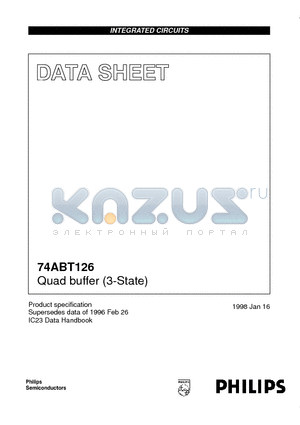 74ABT126PW datasheet - Quad buffer 3-State