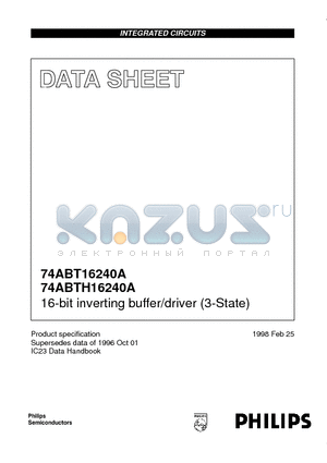 74ABT16240ADL datasheet - 16-bit inverting buffer/driver 3-State