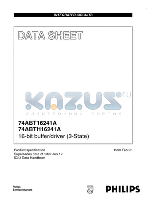 74ABT16241ADGG datasheet - 16-bit buffer/driver 3-State