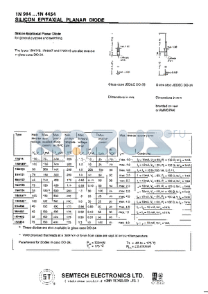 1N4153 datasheet - SILICON EPITAXIAL PLANAR DIODE