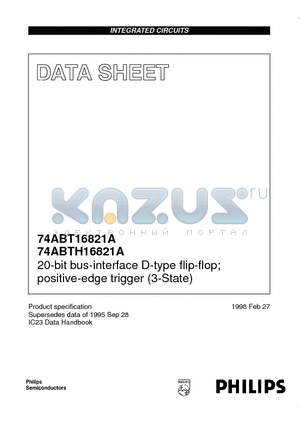 74ABT16821ADL datasheet - 20-bit bus-interface D-type flip-flop; positive-edge trigger 3-State