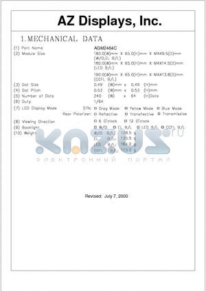 AGM2464C datasheet - LCD MODULE