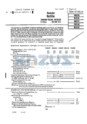 1N4245 datasheet - Passivated Rectifier