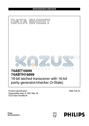 74ABT16899DGG datasheet - 18-bit latched transceiver with 16-bit parity generator/checker 3-State