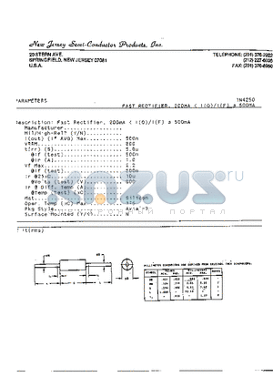 1N4250 datasheet - FAST RECTIFIER