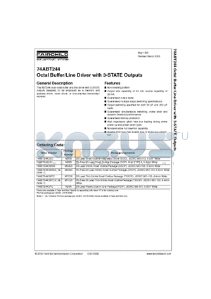 74ABT244CMSA datasheet - Octal Buffer/Line Driver with 3-STATE Outputs