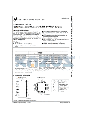 74ABT373CMSAMX datasheet - Octal Transparent Latch with TRI-STATE Outputs