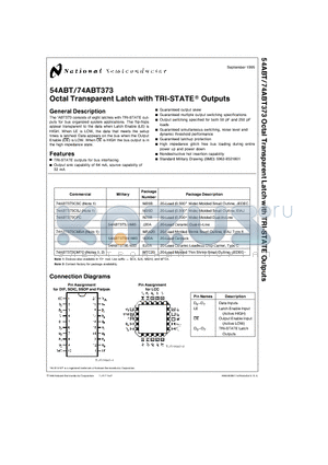 74ABT373CMTCCX datasheet - Octal Transparent Latch with TRI-STATE Outputs