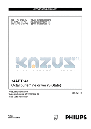 74ABT541 datasheet - Octal buffer/line driver 3-State