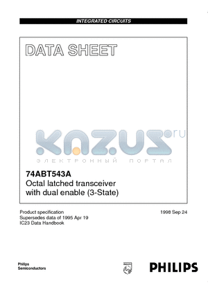 74ABT543AD datasheet - Octal latched transceiver with dual enable (3-State)